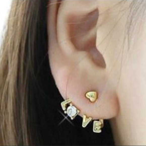 Trendy Jewels Jewelry - 💗Love ear jacket earrings perfect for valentine